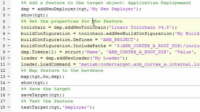 This is part of a series on developing an Embedded Coder target for a hardware platform based on ARM Cortex A processor. In this tutorial, the first feature is added to the target―the application deployment feature. 