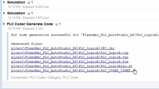 Automatically generate IEC 61131 structured text from a Simulink model using Simulink PLC Coder for implementing the controller on a PLC. 