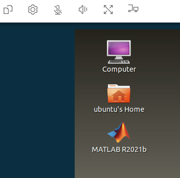 MATLAB shortcut on the desktop on the cloud machine.