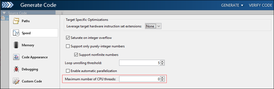 GUI for Maximum number of CPU threads