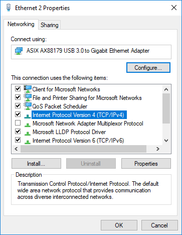 Configure the IPv4 address