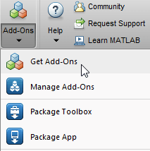 Add-Ons menu with Get Add-Ons selected