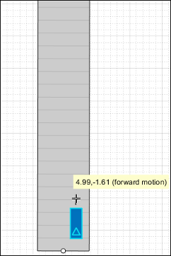 A vehicle set to specify forward motion waypoints.