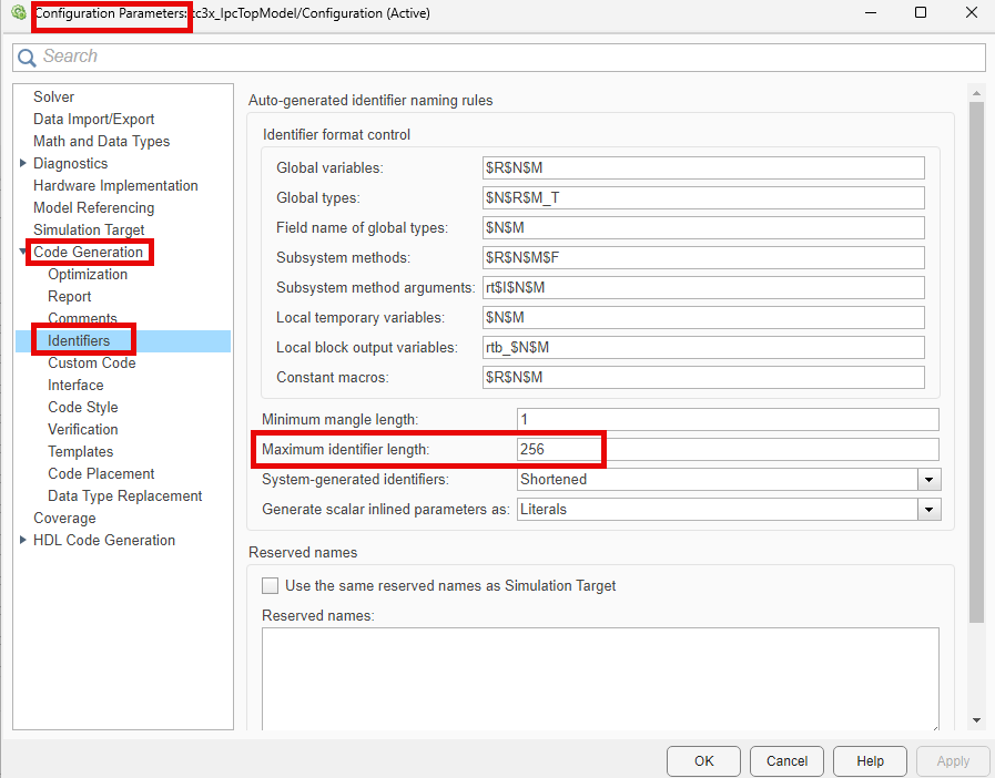 Change identifier length to avoid linker error