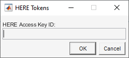 HERE Tokens dialog box