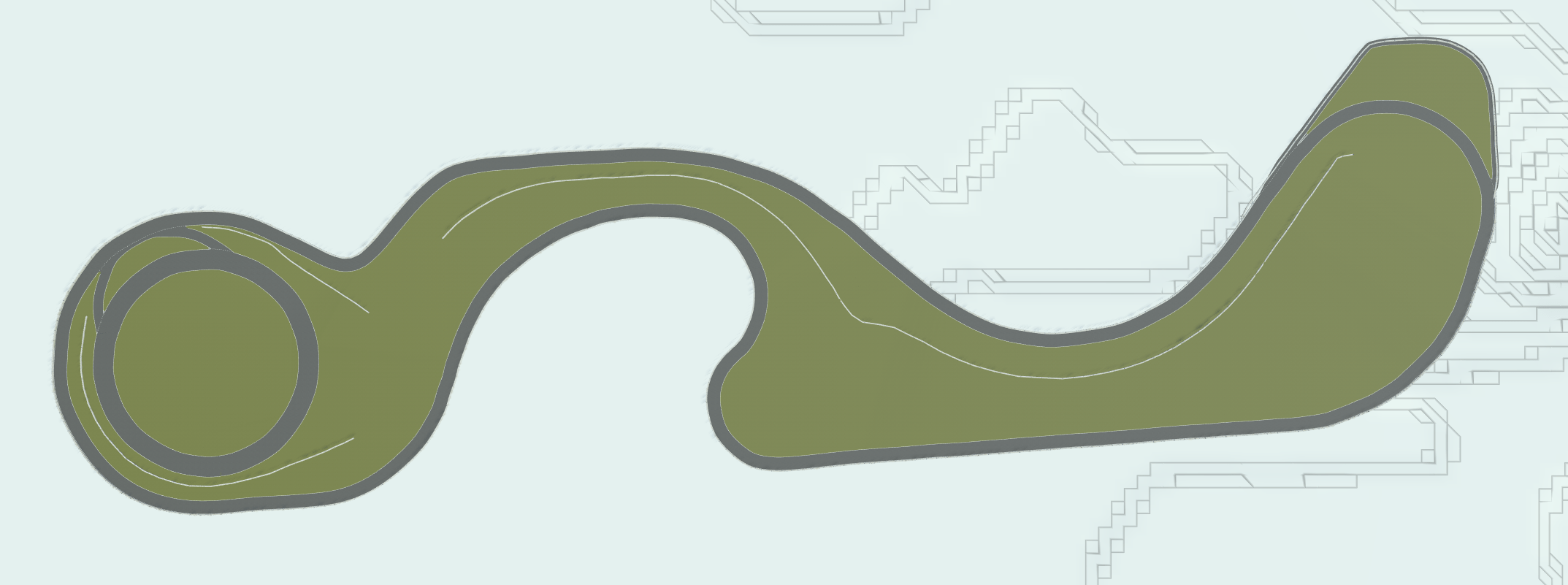 Test Track with terrain in RoadRunner