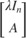 $\left[\begin{array}{c}\lambda I_n\\A\end{array}\right]$