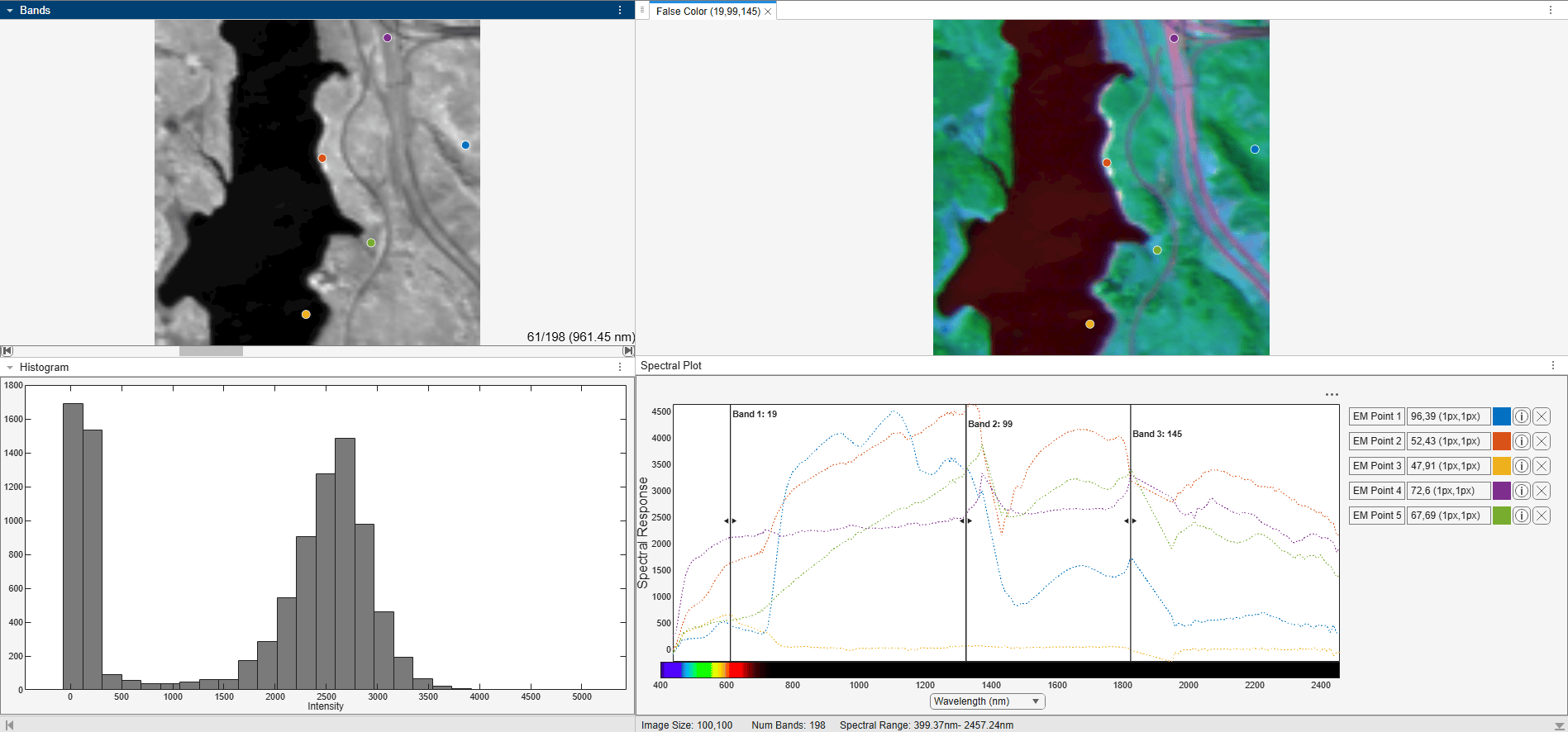 Hyperspectral Viewer Endmembers