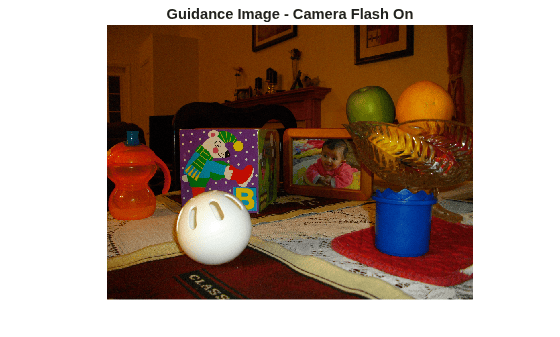 Figure contains an axes object. The hidden axes object with title Guidance Image - Camera Flash On contains an object of type image.