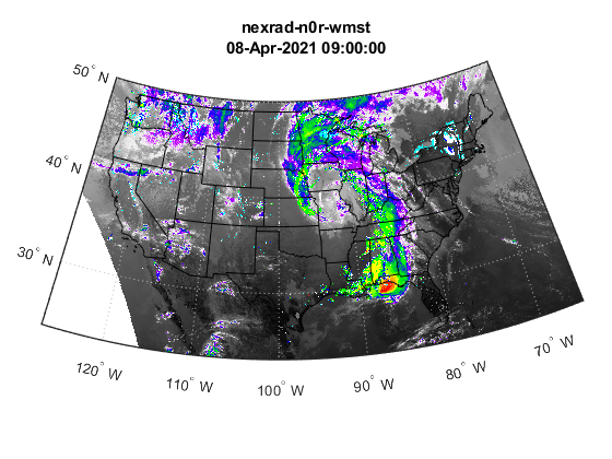 Display Animation of Radar Images over GOES Backdrop