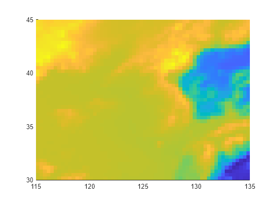 Figure contains an axes object. The axes object contains an object of type surface.