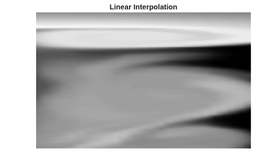 Figure contains an axes object. The hidden axes object with title Linear Interpolation contains an object of type image.