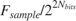 $F_{sample} / 2^{2 N_{bits}}$