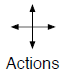 Four-directional arrows representing the possible actions