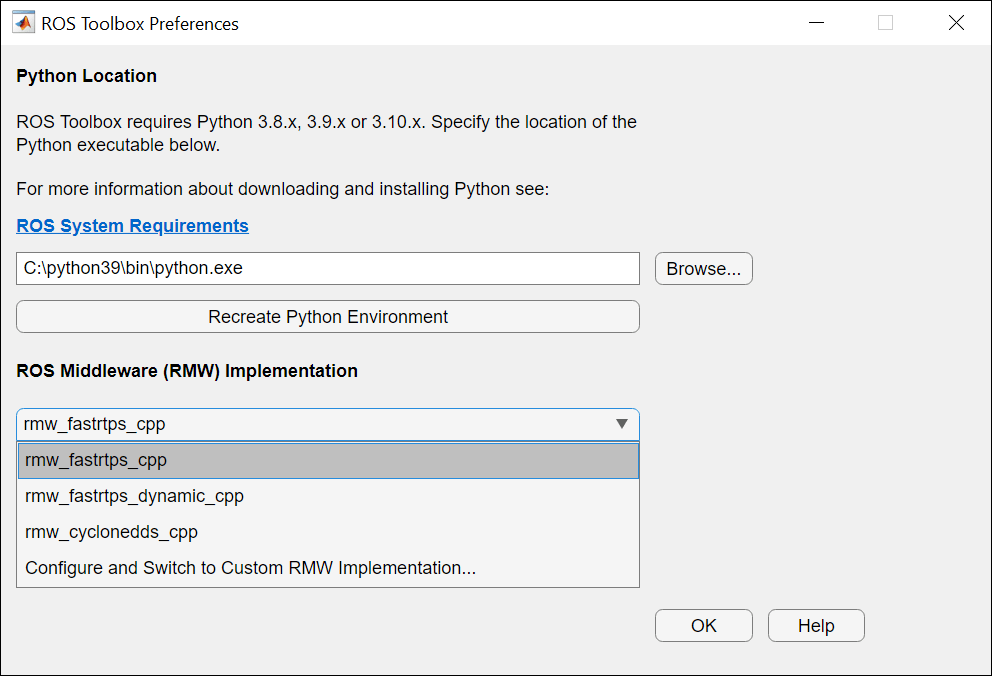 create Python environment