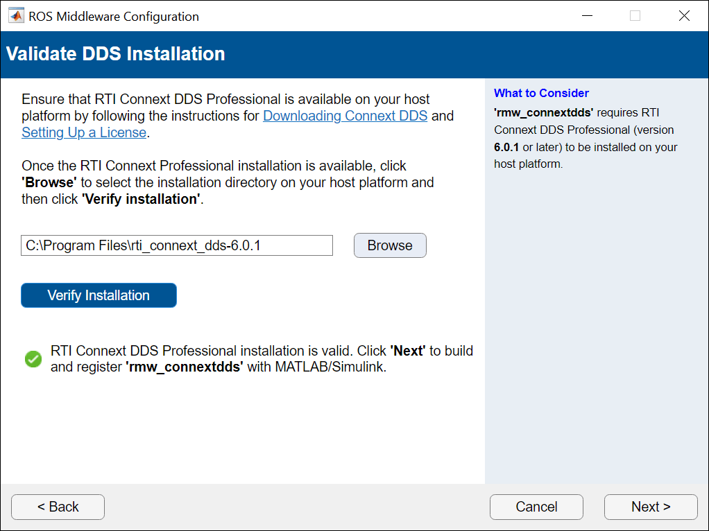 validate connext dds