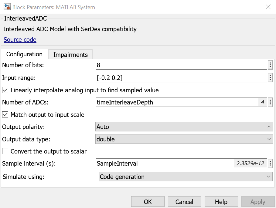 Modelling ADC Impairments in SerDes Receiver