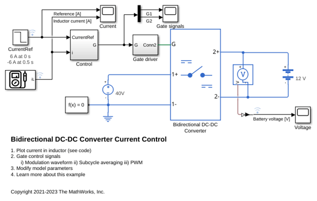 Bidirectional DC-DC Converter Current Control