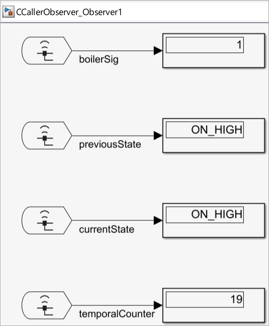 Simulate the model and access the global variable value.