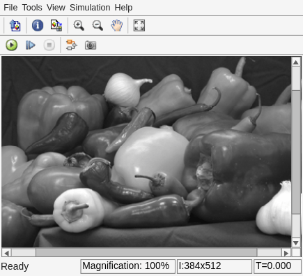 Convert RGB Image to Grayscale by Using a Pixel Processing Subsystem Block