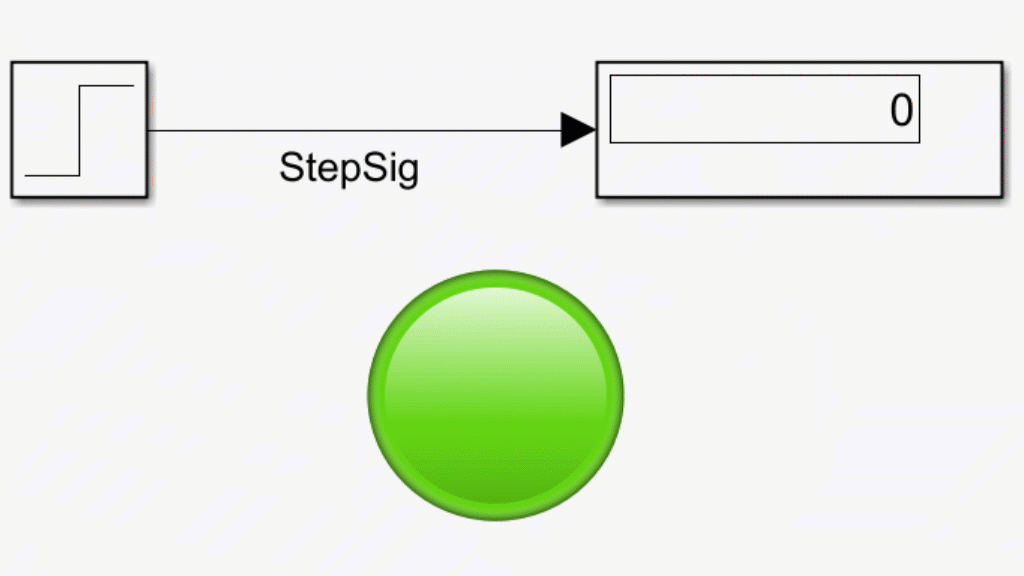 Animation of the lampStep model during simulation