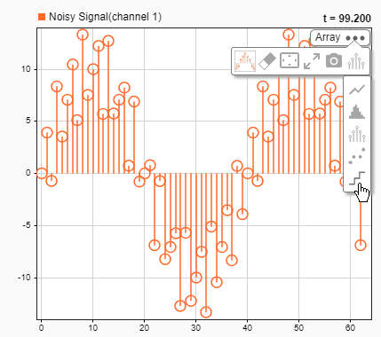 The Array subplot menu with the Plot Type list expanded