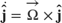 $$ \dot{\mathbf{\hat{j}}}=\overrightarrow{\Omega} \times \mathbf{\hat{j}} $$