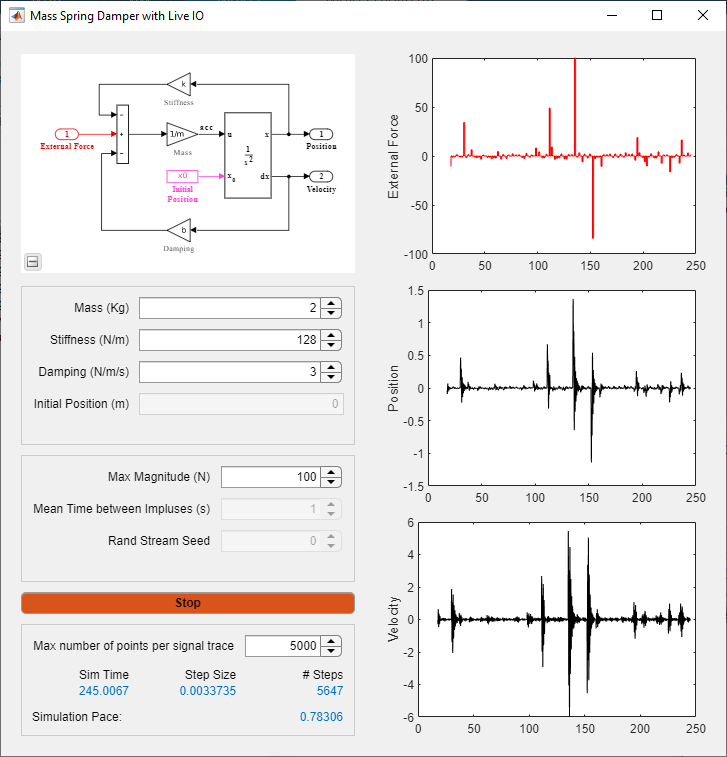 Deploy Mass Spring Damper App with Live Data