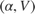 $(\alpha, V)$