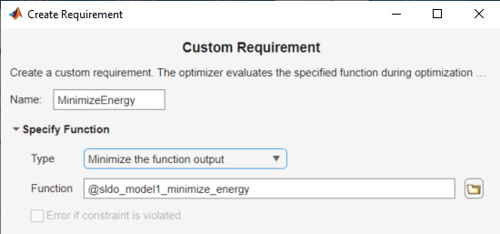 Create Requirement dialog box with the specified values entered