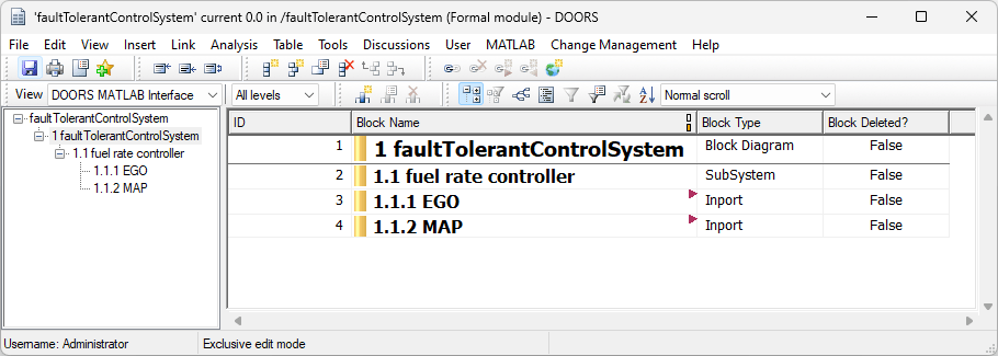 The DOORS surrogate module named after the root model