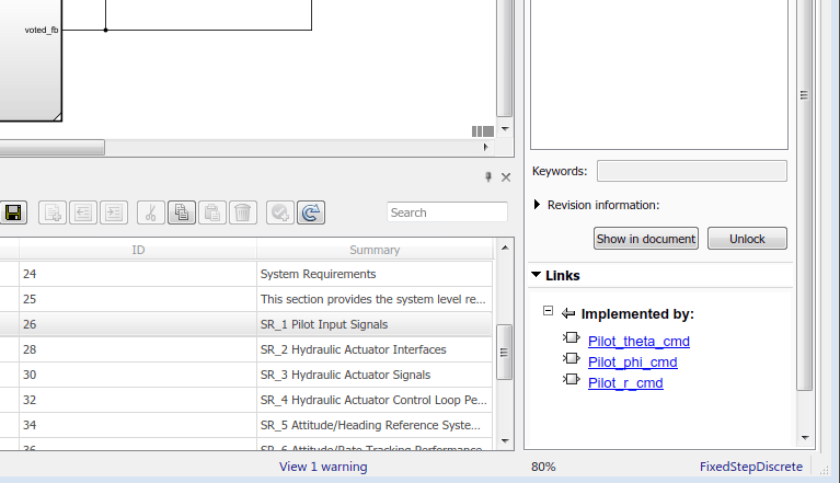 The Links section of the Property Inspector is shown, with three links visible.
