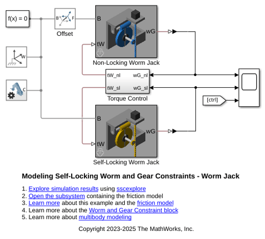 Modeling Self-Locking Worm and Gear Constraints - Worm Jack