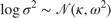 $\log \sigma^2 \sim \mathcal{N}(\kappa, \omega^2)$