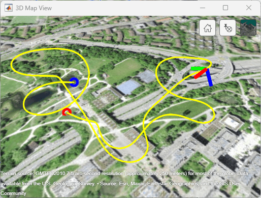 3D map view with data cursor