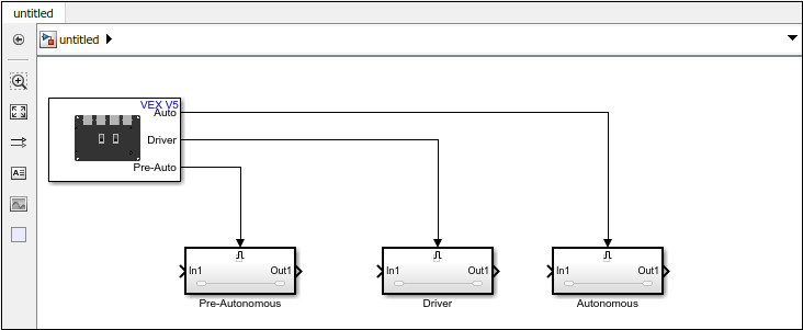 Autonomous Mode and Driver Mode with VEX EDR V5 Robot Brain