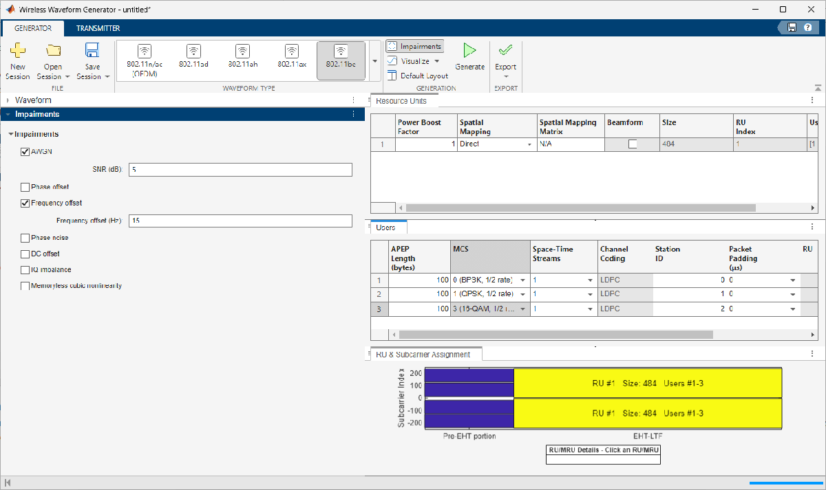 WLAN Waveform Generator interface with Impairments added to waveform..png