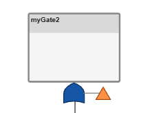 A gate that feeds data to a transfer gate. The gate is an OR gate, and the transfer gate icon is attached to the right of the OR gate icon.