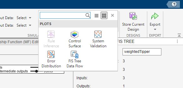 App toolstrip showing an expanded Simulation gallery.