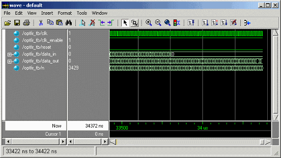 Mentor Graphics ModelSim wave window