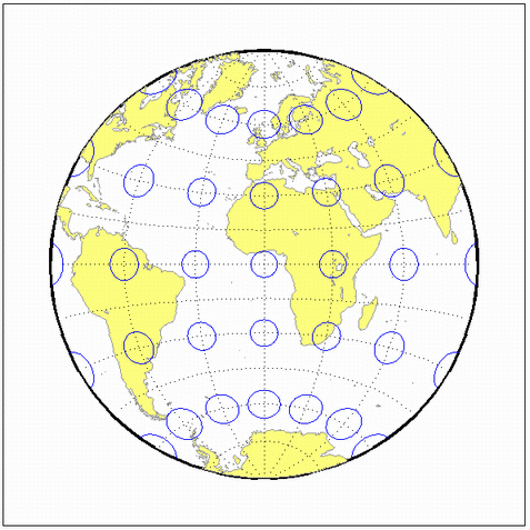 World map using Breusing harmonic mean projection