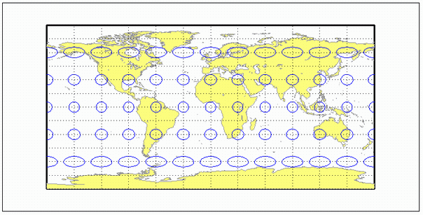 World map using Plate Carrée projection