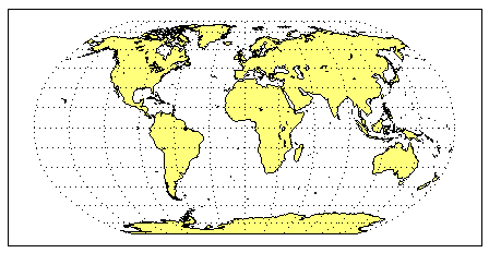 Map of global land areas