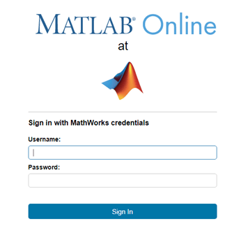 MATLAB Online customized login screen