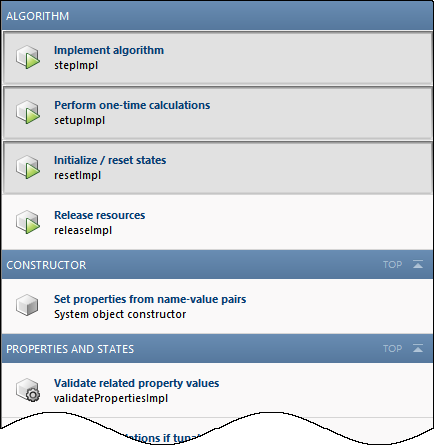 Insert Method menu with existing methods in code shown with a shaded bar