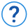 Blue circular icon with a question mark