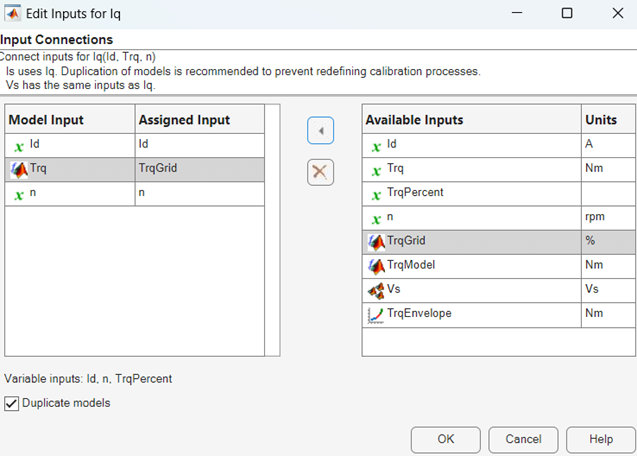 Edit inputs for Iq
