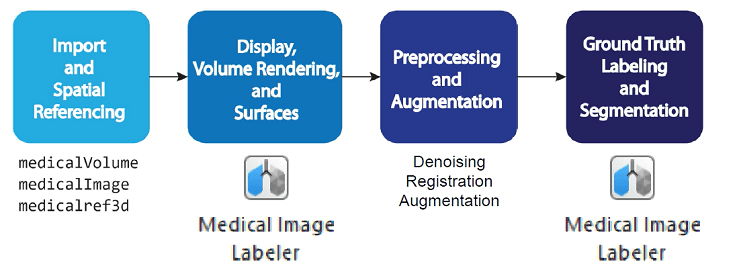 Typical workflow for medical image analysis