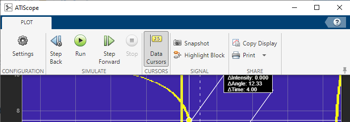 This figure highlights the important menu items for the scope.