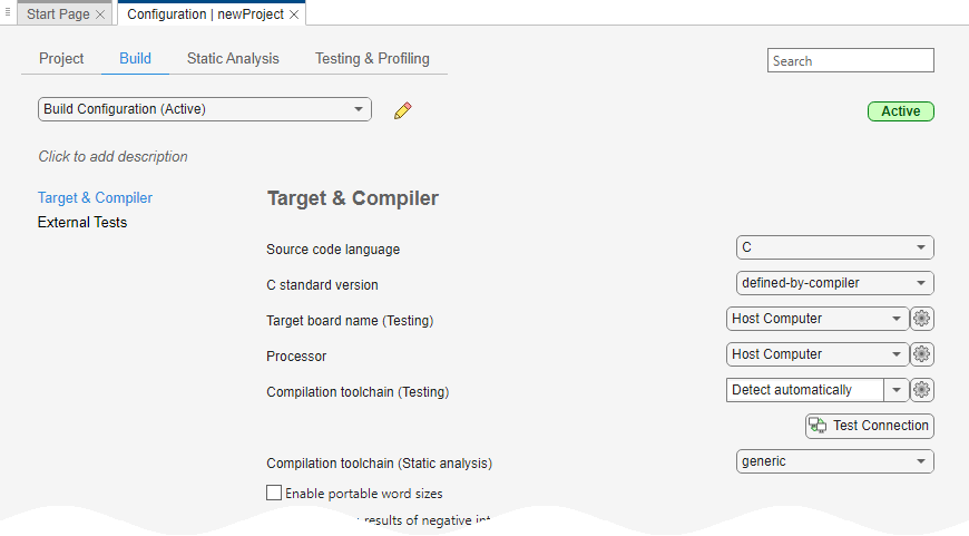 Build configuration in Polyspace Platform